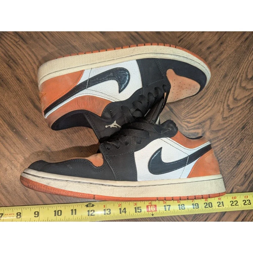 Jordan Air Jordan 1 Size 8.5 Low Shattered Backboard Orange Black 553558-128